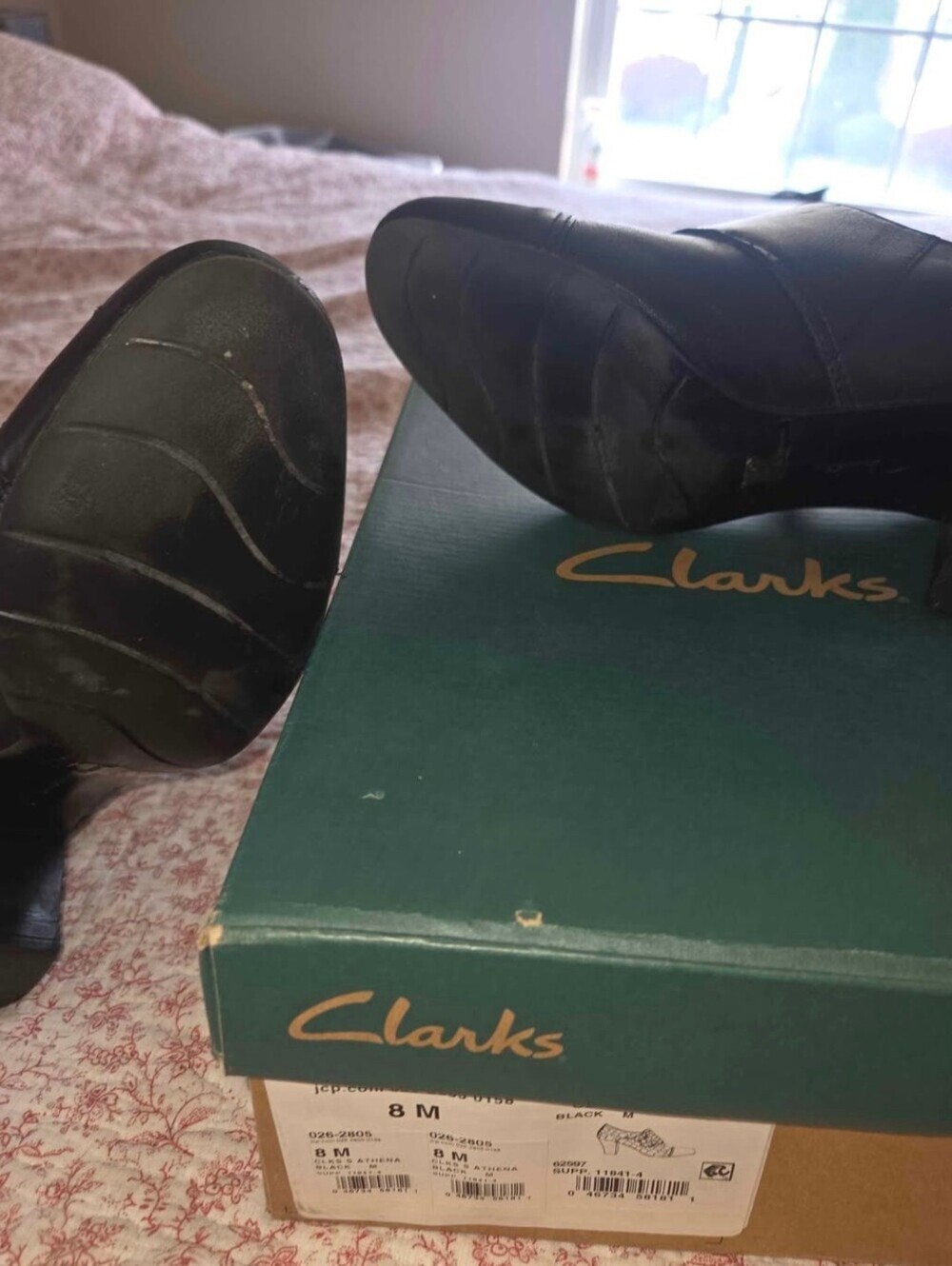 Clarks Sapphire Athena Double Monk Strap Black Leather Booties 4in Heel - Picture 3 of 6